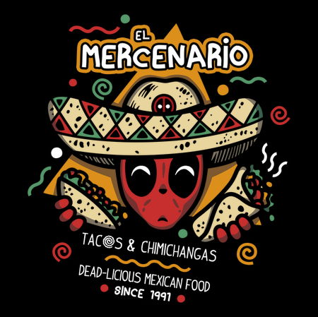 El Mercenario Mexican Food T-Shirt thumbnail