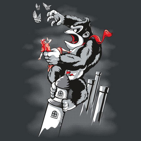Kong Vs Mushroom Kingdom T-Shirt thumbnail