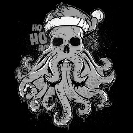 Merry Cthulmas - A Cthulhu Christmas (X-Mas) T-Shirt thumbnail