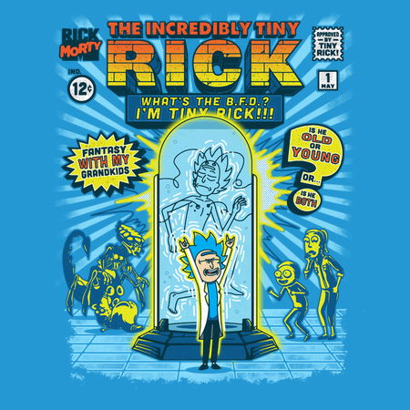 incredibly tiny rick t shirt the t shirt vault