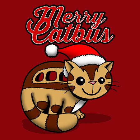 Merry Catbus T-Shirt thumbnail