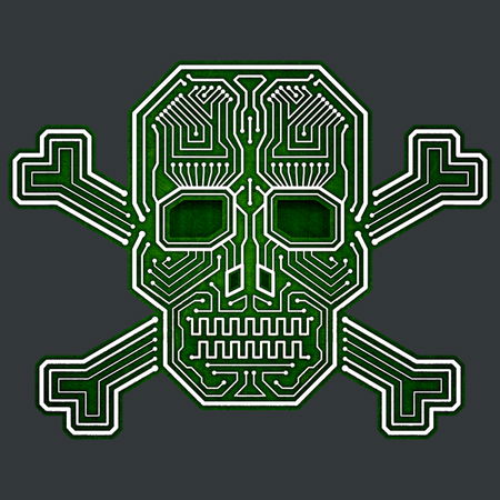 Hacker skull crossbones - NeatoShop