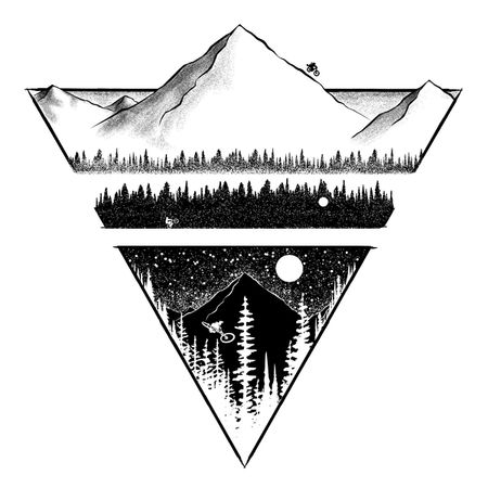 Mtb Ink Mountains - NeatoShop