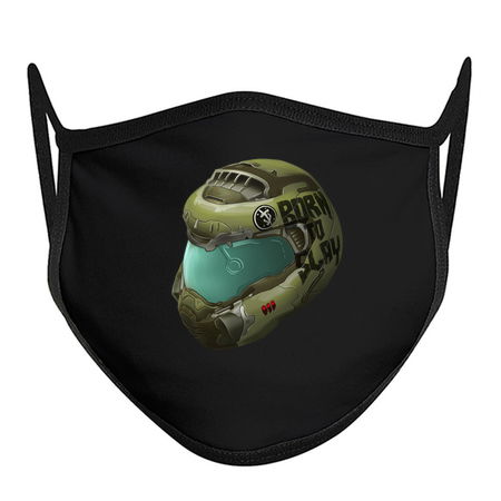 Hell Demon Slayer - Rip and Tear Helmet - Born to SLAY Un-unleash Hell Shooter FPS tiny thumbnail