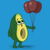 Avocado with balloons tiny thumbnail