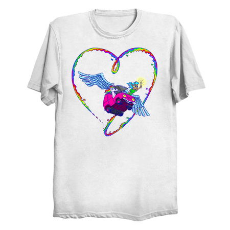 Unicorn and Fairy in a magical flying van tiny thumbnail