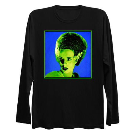 Blue and Green Bride of Frankenstein Pop Art tiny thumbnail