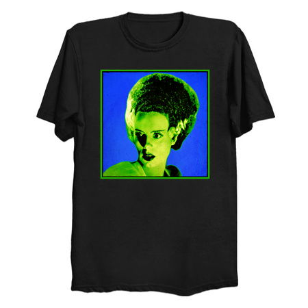 Blue and Green Bride of Frankenstein Pop Art tiny thumbnail