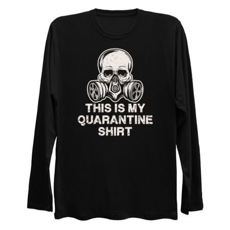 This Is My Quarantine Shirt Funny Skull With Mask Tee tiny thumbnail