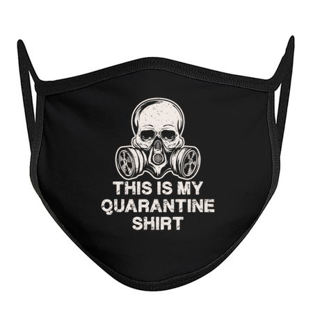 This Is My Quarantine Shirt Funny Skull With Mask Tee tiny thumbnail