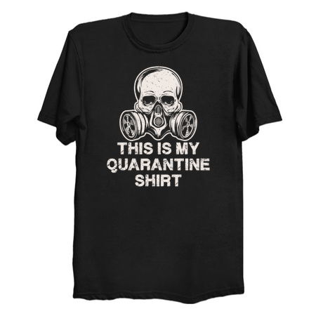 This Is My Quarantine Shirt Funny Skull With Mask Tee tiny thumbnail