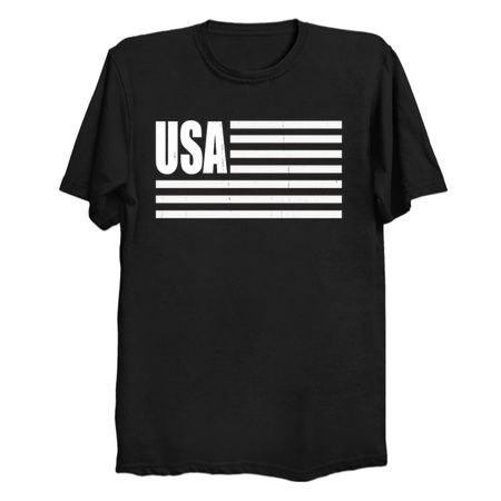 Black and white American flag, 4th of july tiny thumbnail