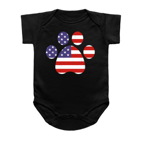 Patriotic Dog Paw T-Shirt Great Gift for 4th of July tiny thumbnail