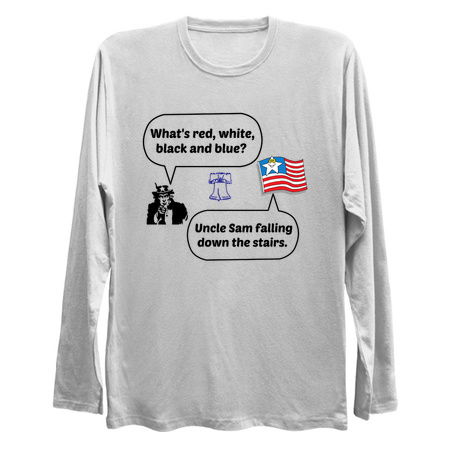 Uncle Sam falling down the stairs. tiny thumbnail