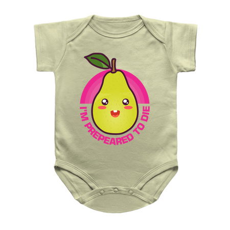 Prepeared To Die Kawaii Pear Pun Sad Fruit Existential Dread tiny thumbnail
