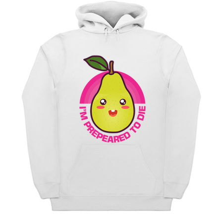 Prepeared To Die Kawaii Pear Pun Sad Fruit Existential Dread tiny thumbnail