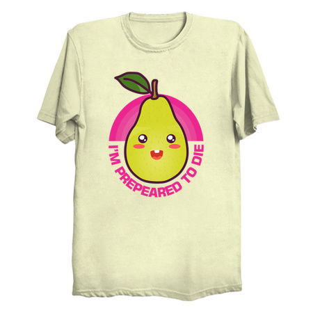 Prepeared To Die Kawaii Pear Pun Sad Fruit Existential Dread tiny thumbnail
