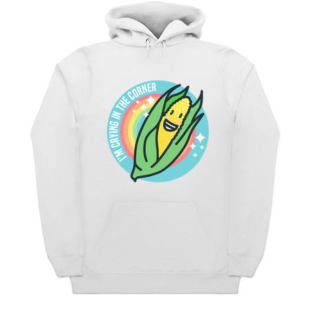 Crying In The Corner Sad Corn Depressing Fruit Pun Existential Dread tiny thumbnail