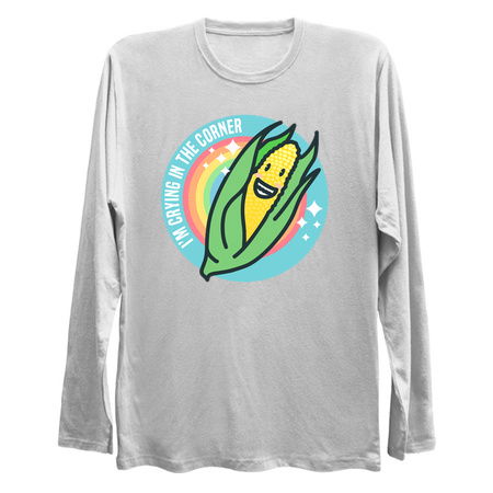 Crying In The Corner Sad Corn Depressing Fruit Pun Existential Dread tiny thumbnail