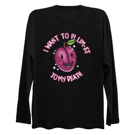 Plumet To Death Cute Plum Stressed Sad Fruit Existential Dread tiny thumbnail