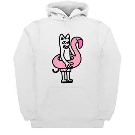 Savage Kitty With Flamingo Balloon Summer Beach Cat tiny thumbnail