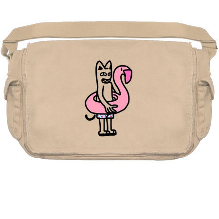 Savage Kitty With Flamingo Balloon Summer Beach Cat tiny thumbnail