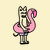 Savage Kitty With Flamingo Balloon Summer Beach Cat tiny thumbnail