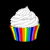Rainbow Cupcake with Vanilla Icing tiny thumbnail