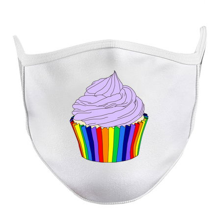 Rainbow Cupcake with Lavender Icing tiny thumbnail