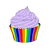 Rainbow Cupcake with Lavender Icing tiny thumbnail