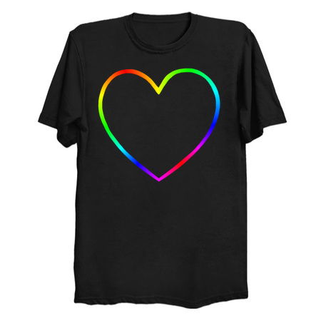 Rainbow Heart Outline - NeatoShop