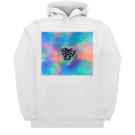 Guardian Angel Wing Opalite Heart tiny thumbnail