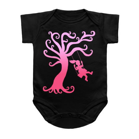 Pink Girly Tree Swing Silhouette tiny thumbnail