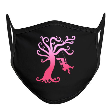 Pink Girly Tree Swing Silhouette tiny thumbnail