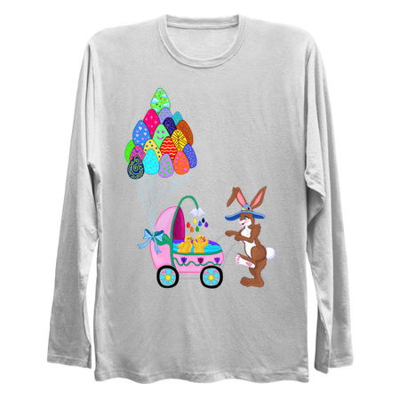 Easter Bunny and Chicks Baby Carriage Stroll tiny thumbnail