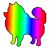 Rainbow Pomeranian Silhouette tiny thumbnail