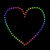 Sparkle Rainbow Heart Silhouette tiny thumbnail