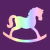 Pastel Rocking Horse Silhouette tiny thumbnail