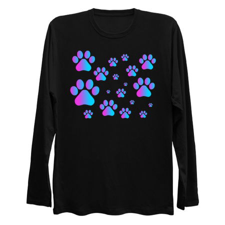 Purple Blue Ombre Pawprint Pattern tiny thumbnail