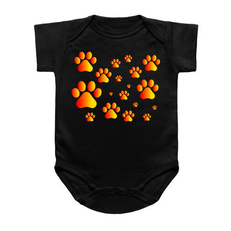 Warm Red Yellow Pawprint Pattern tiny thumbnail