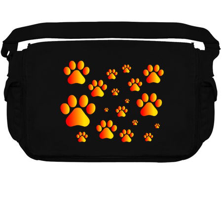 Warm Red Yellow Pawprint Pattern tiny thumbnail