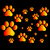 Warm Red Yellow Pawprint Pattern tiny thumbnail
