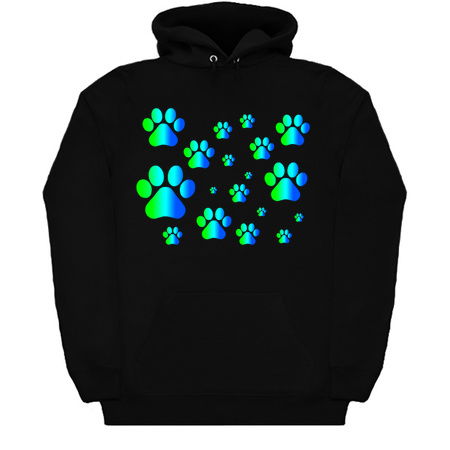 Blue Green Ombre Pawprint Pattern tiny thumbnail