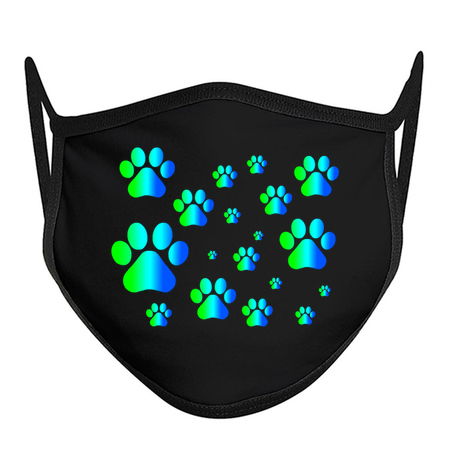 Blue Green Ombre Pawprint Pattern tiny thumbnail