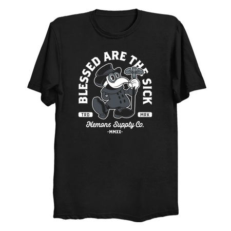 Vintage Cartoon Plague Doctor - Blessed Are The Sick - Occult - Goth Metal tiny thumbnail