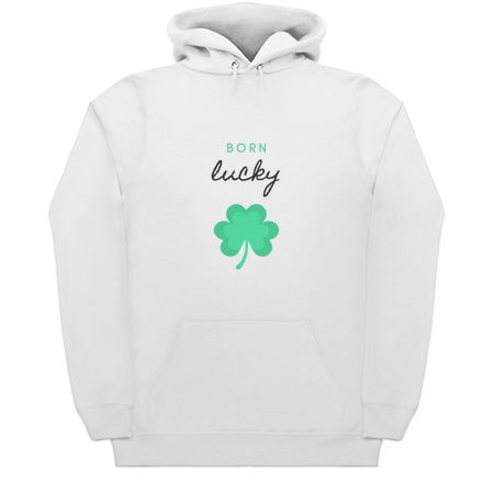 Born lucky St patrick's day clover tiny thumbnail