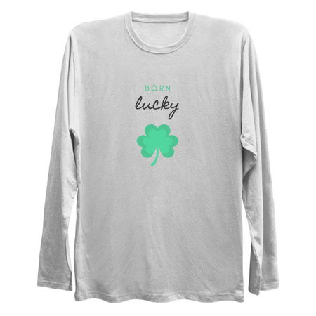 Born lucky St patrick's day clover tiny thumbnail