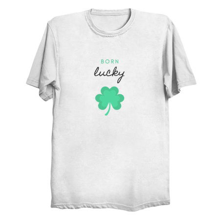Born lucky St patrick's day clover tiny thumbnail