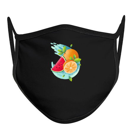 Fresh fruits orange, melon, apple tiny thumbnail