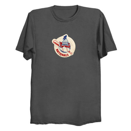 Washington Nationals / Senators distressed baseball design tiny thumbnail